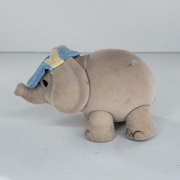 Precious Moments Noah's Ark Flocked Elephant Posable Figurine Applause - Picture 4 of 7